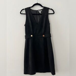 H&M Black Mini Dress with Gold Accents